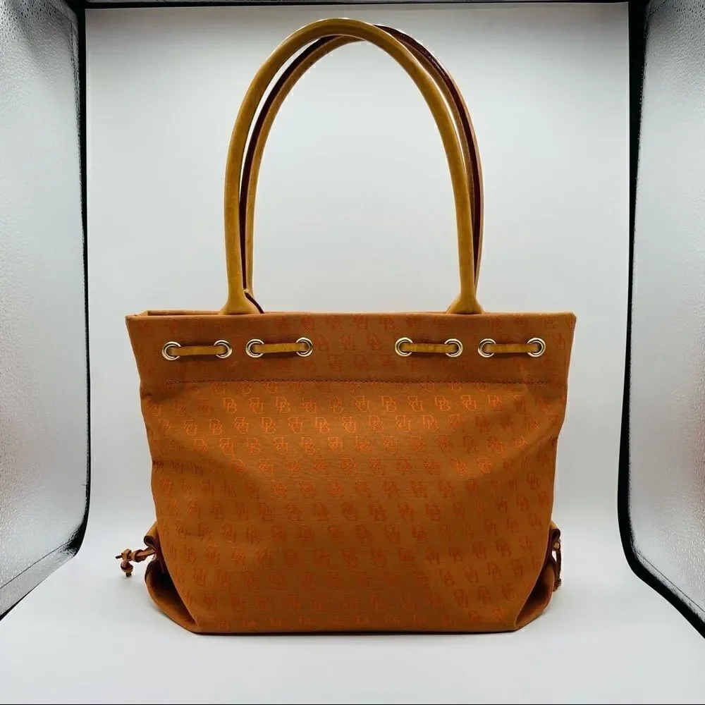 Vintage Dooney & Bourke Canvas Monogram Tote